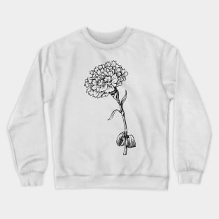 aesthetic minimalist hand drawn flower Crewneck Sweatshirt